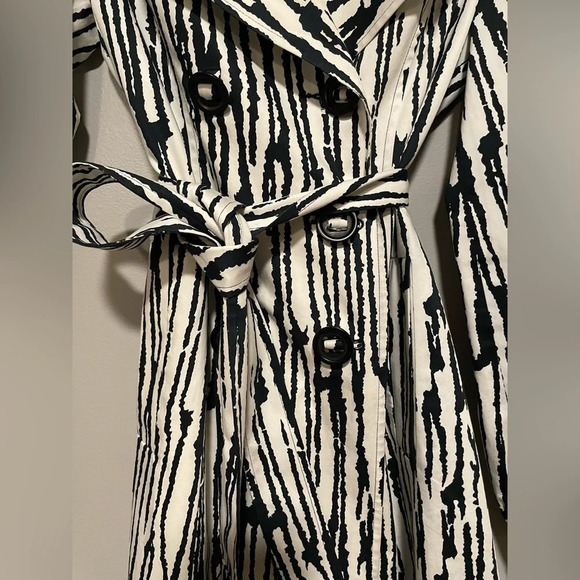 Baia Black and White Trench Coat size XS - Picture 5 of 5